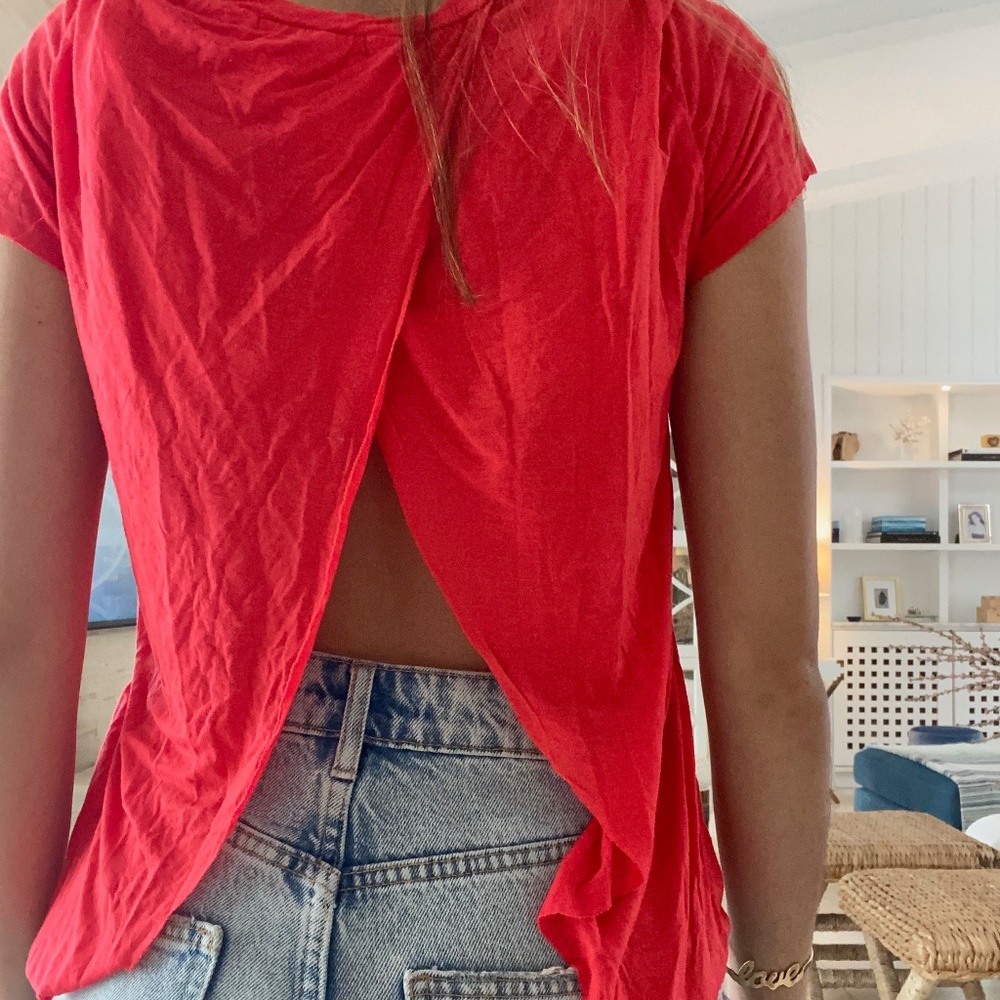 Red Open Back Cover-up